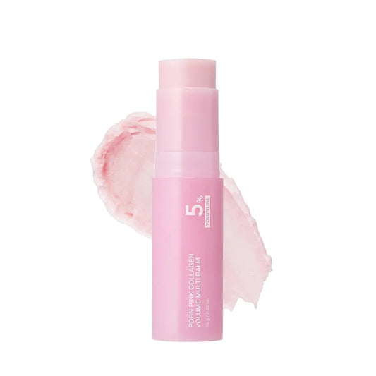 PDRN Pink Collagen Volume Multi Balm Stick – Hydrating Wrinkle Balm for Face &amp; Body, Plumping Stick for Under Eyes, Neck, Forehead, Smile Lines &amp; Lips
