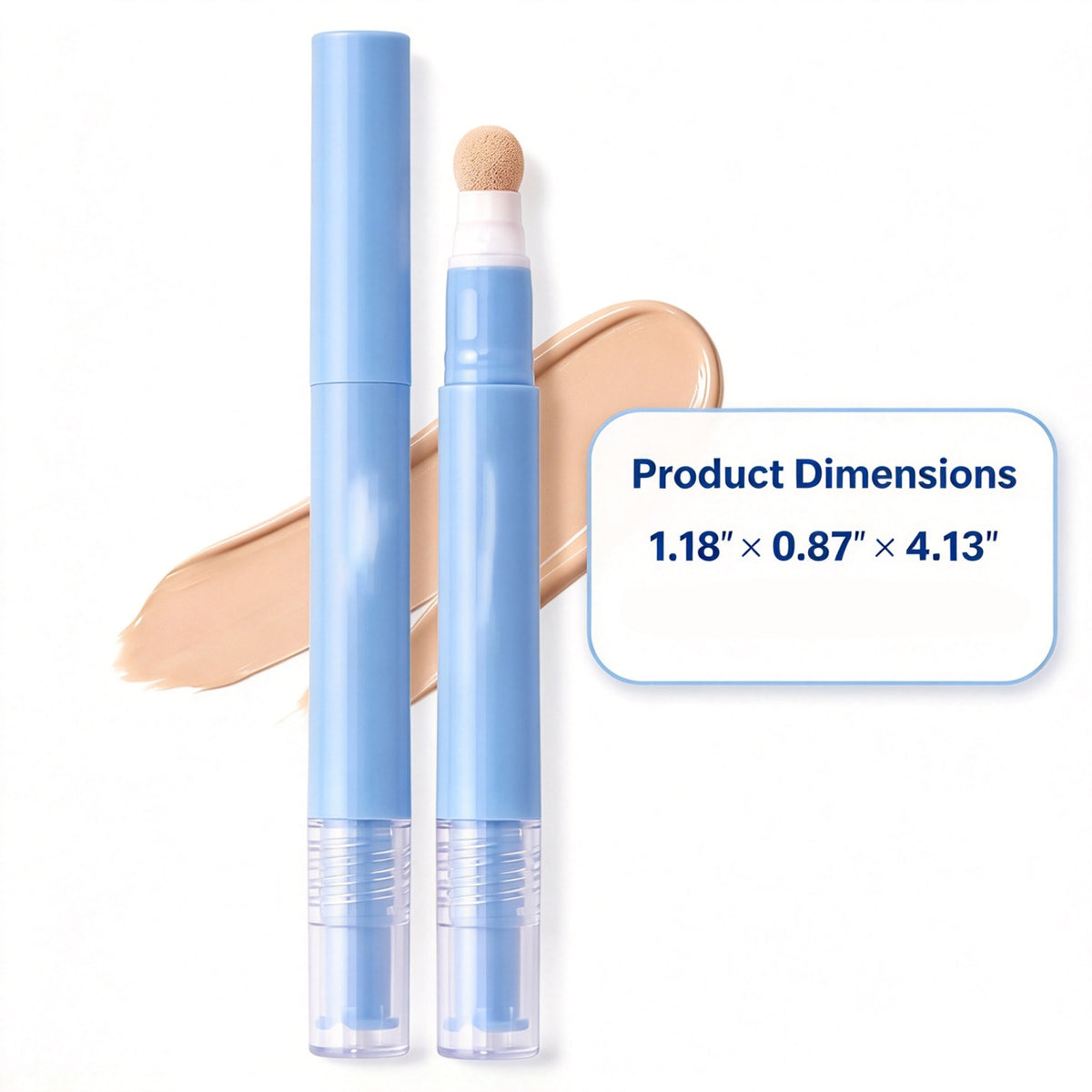 2-in-1 Eye Concealer Pen – Full Coverage Matte Finish Concealer with Precision Applicator for Under-Eye and Face