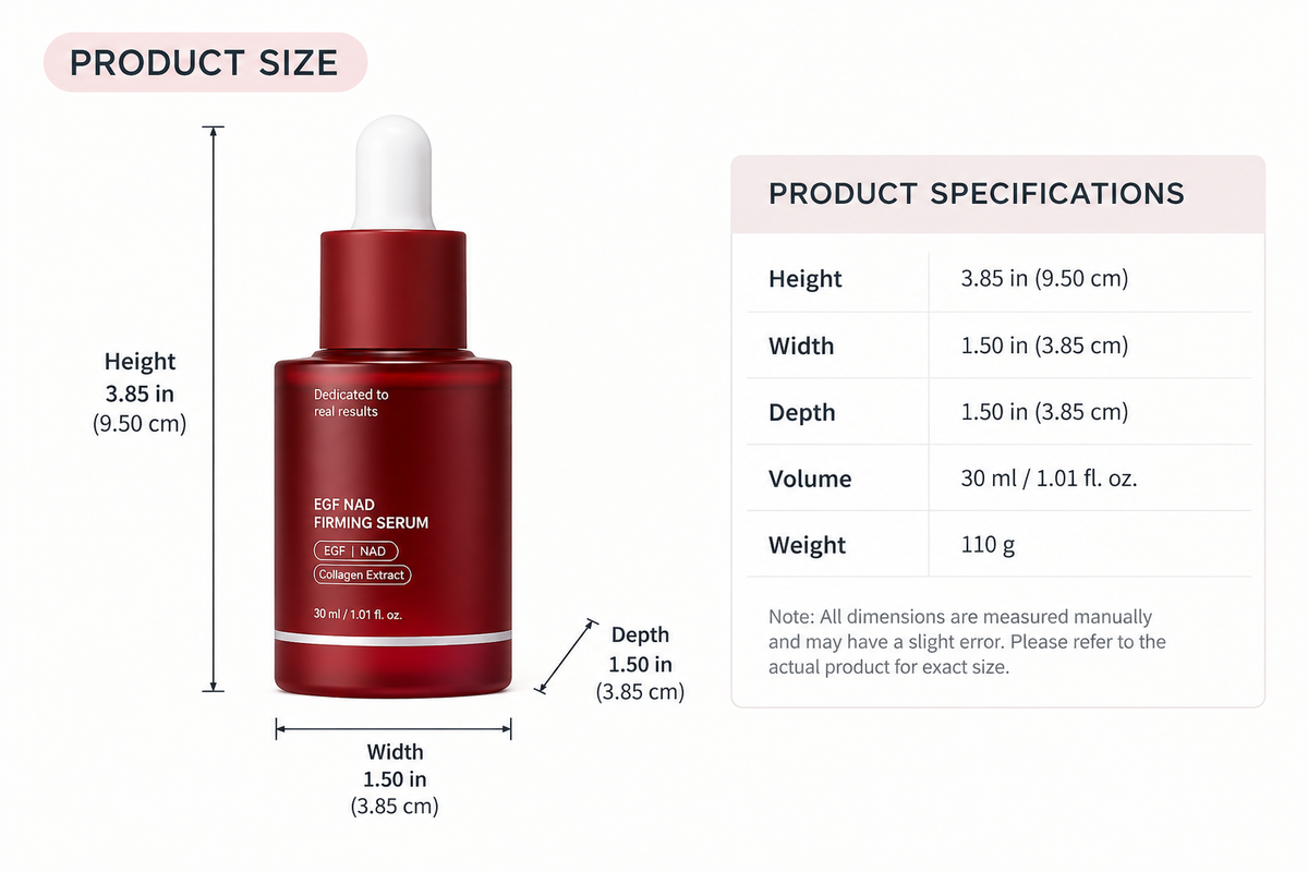 NAD+ EGF Firming Face Neck Serum with Collagen – Hydrating Anti-Aging Serum for Face, Neck &amp; Décolleté